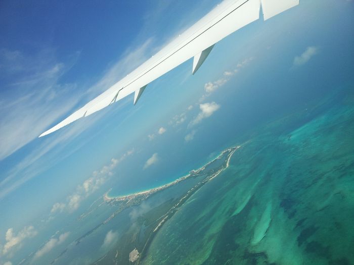 Vue sur Cancun depuis l'avion