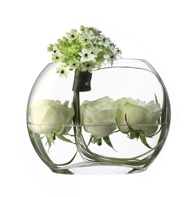 centre de table rose blanche