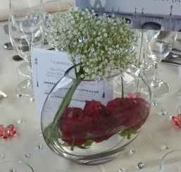 centre de table les 3 roses