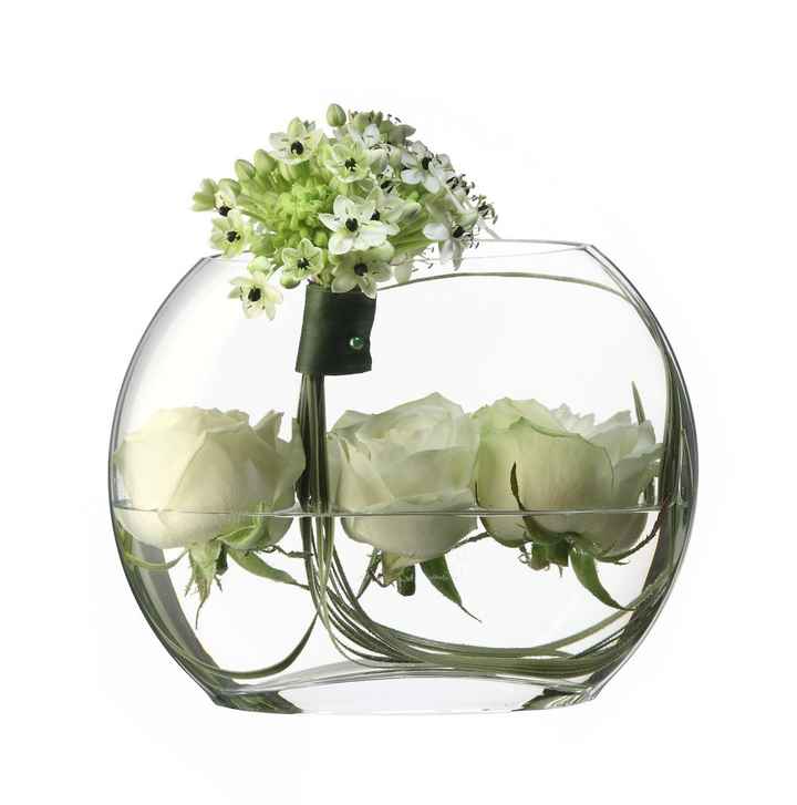 centre de table rose blanche