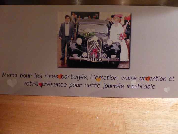 notre carte de remerciement