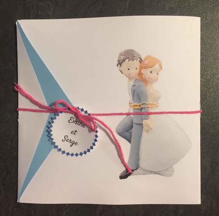 Mon faire part assorti à mes boîtes à dragées - 1