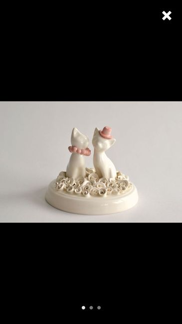 Cake topper/support en porcelaine - 2