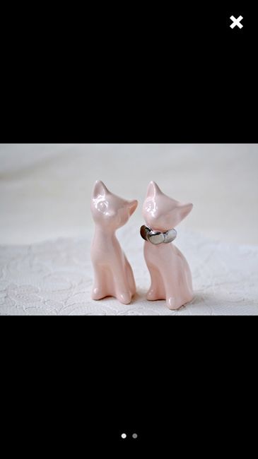 Cake topper/support en porcelaine - 4