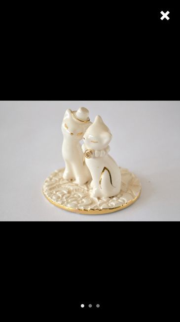 Cake topper/support en porcelaine - 5