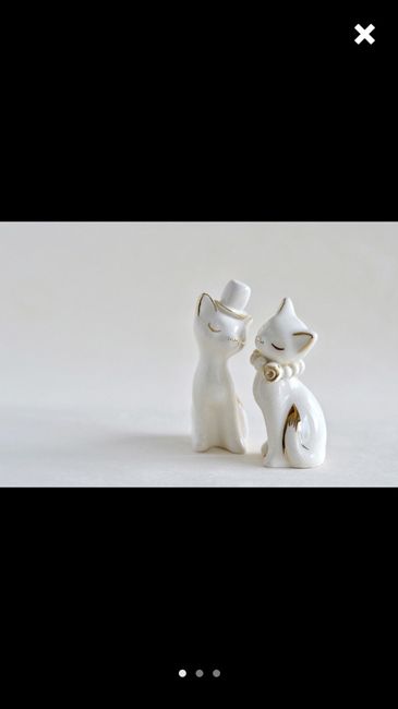 Cake topper/support en porcelaine - 6