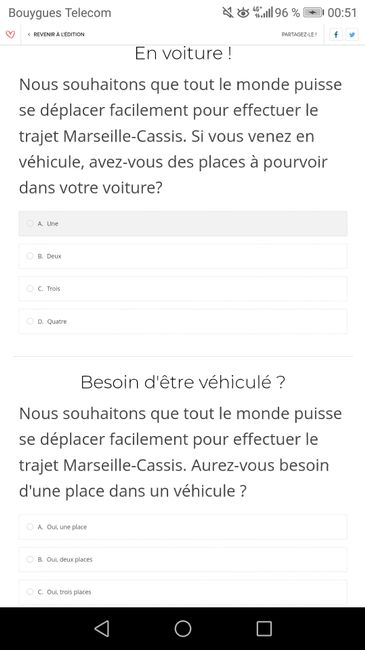 Google form ou site mariage.net - 2