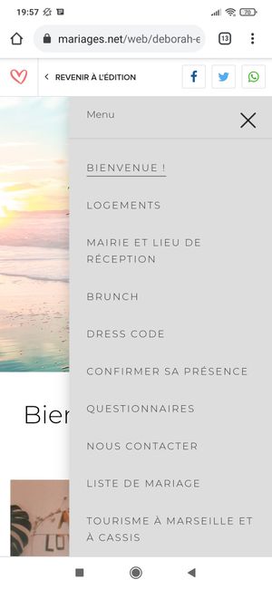 Création site de mariage - 1