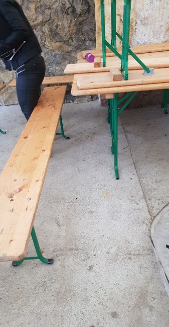 Idée pour décorer les pieds des bancs - 1