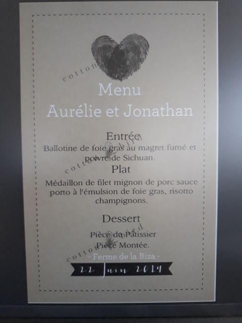 Mes étiquettes Menu. - 1