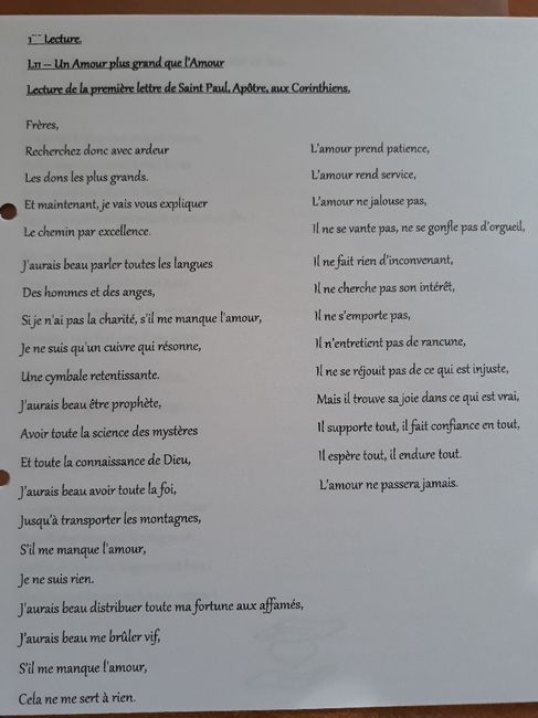 Livret de messe essai. - 2