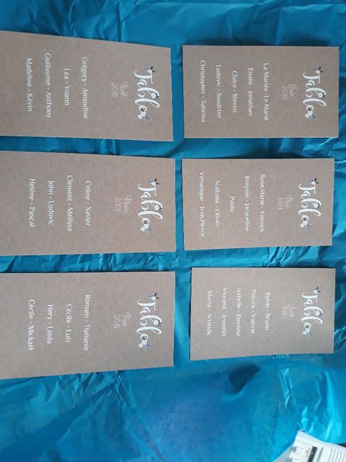Mes cartes plan de tables. - 1