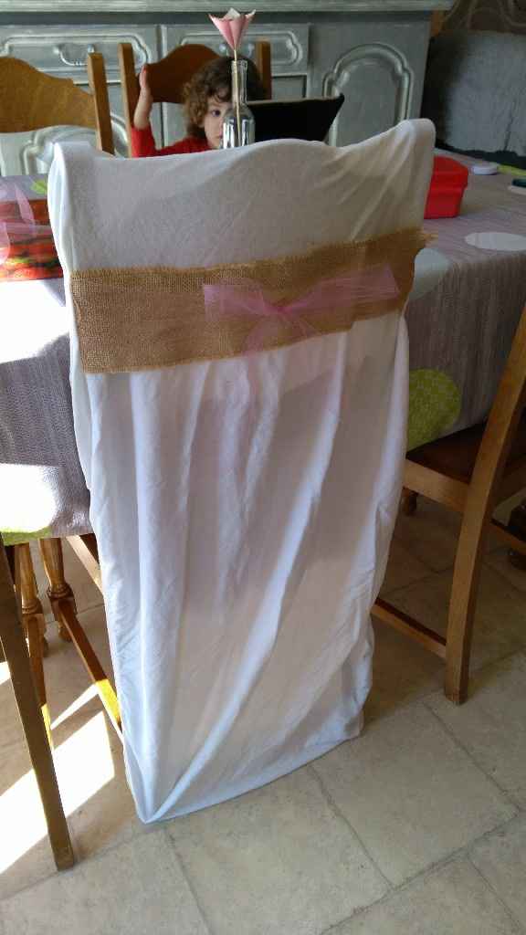 Ma housse de chaise de mariée  et Dossier de chaise des invités 💗 - 1