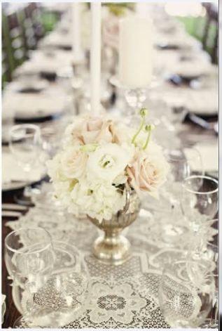 chemin de table en dentelle 