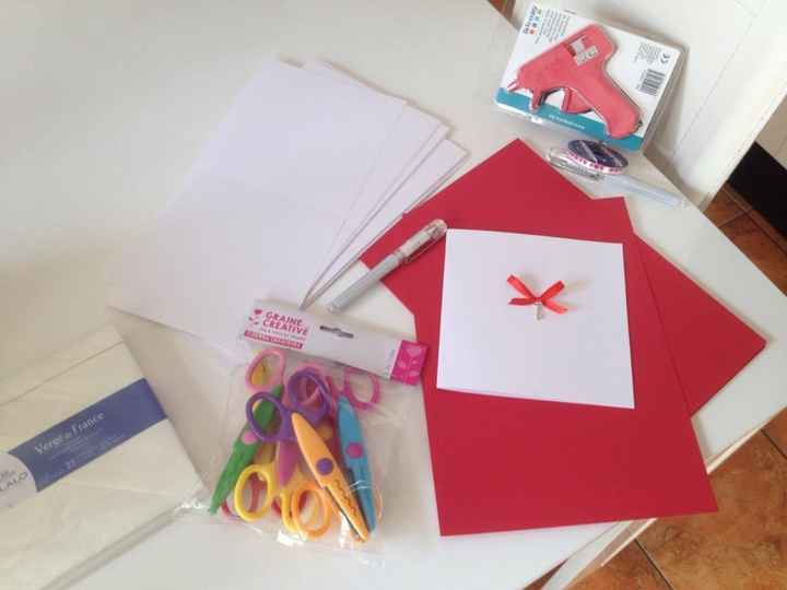 mes fournitures pour mes faire part diy .. a suivre 