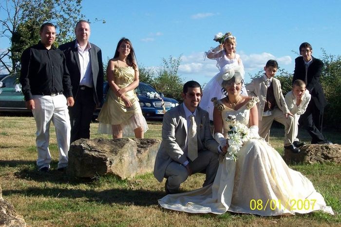 photo de famille avec mes 7 enfants