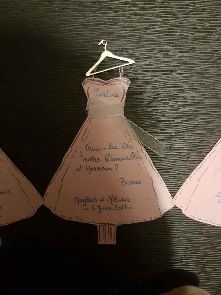 Petite carte fait main pour les demoiselles d'honneur - 1