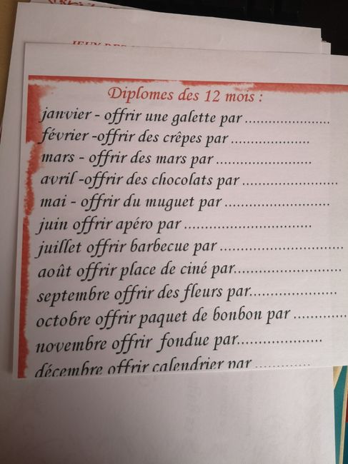 Règles du jeu des 12 mois 1