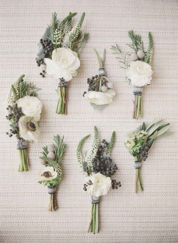 Inspiration Boutonnières pour nos mariés - 15