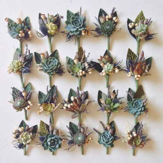 Inspiration Boutonnières pour nos mariés - 16