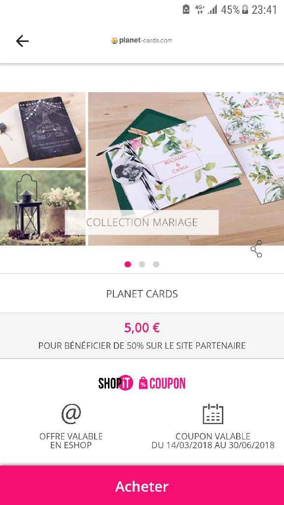 Code réduction faire part - 1