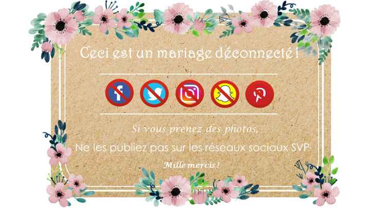 Panneau Mariage déconnecté
