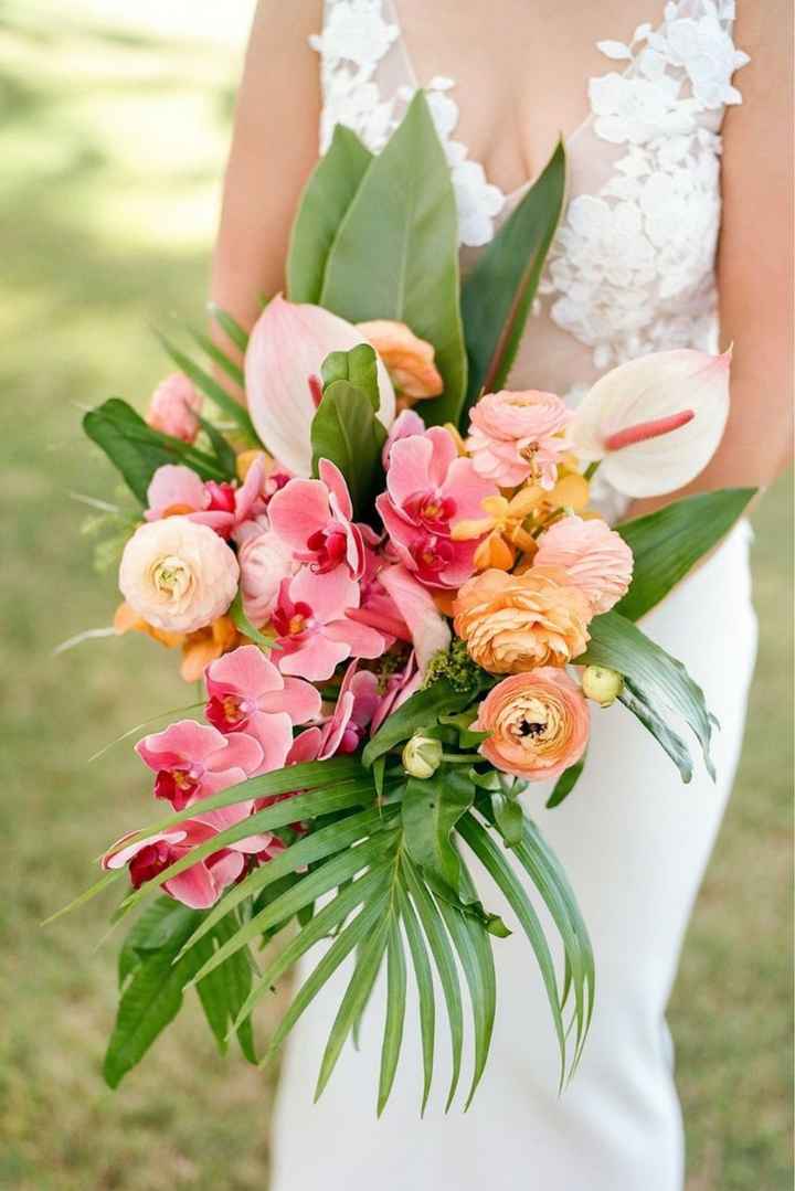 Bouquet de mariée et porte-alliances - 3
