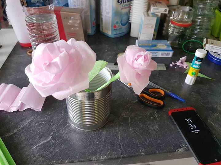 diy du soir : roses en papier crepon - 1