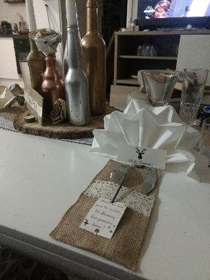 déco avec pliage et centre de table