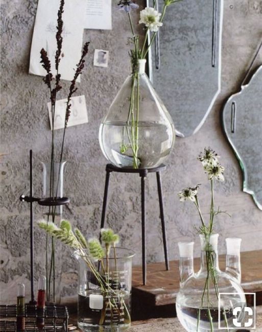 Idées décoration thème chimie en rose poudré et gris/argent 4
