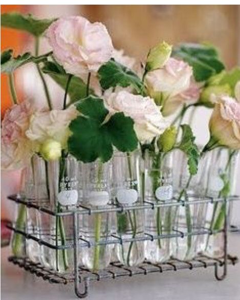 Idées décoration thème chimie en rose poudré et gris/argent 6