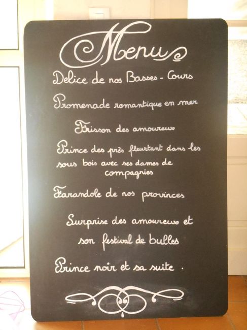 Le menu