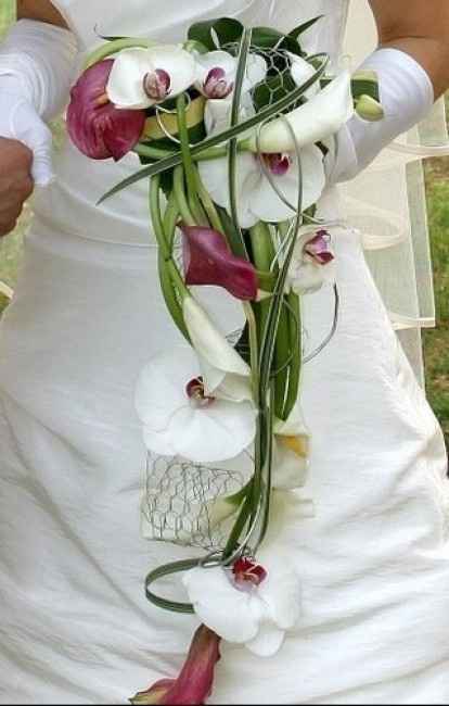 Bouquet cascade avec orchidées