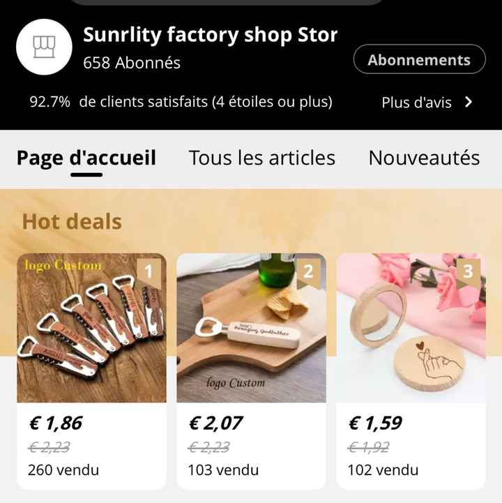 Cadeaux invités - 1