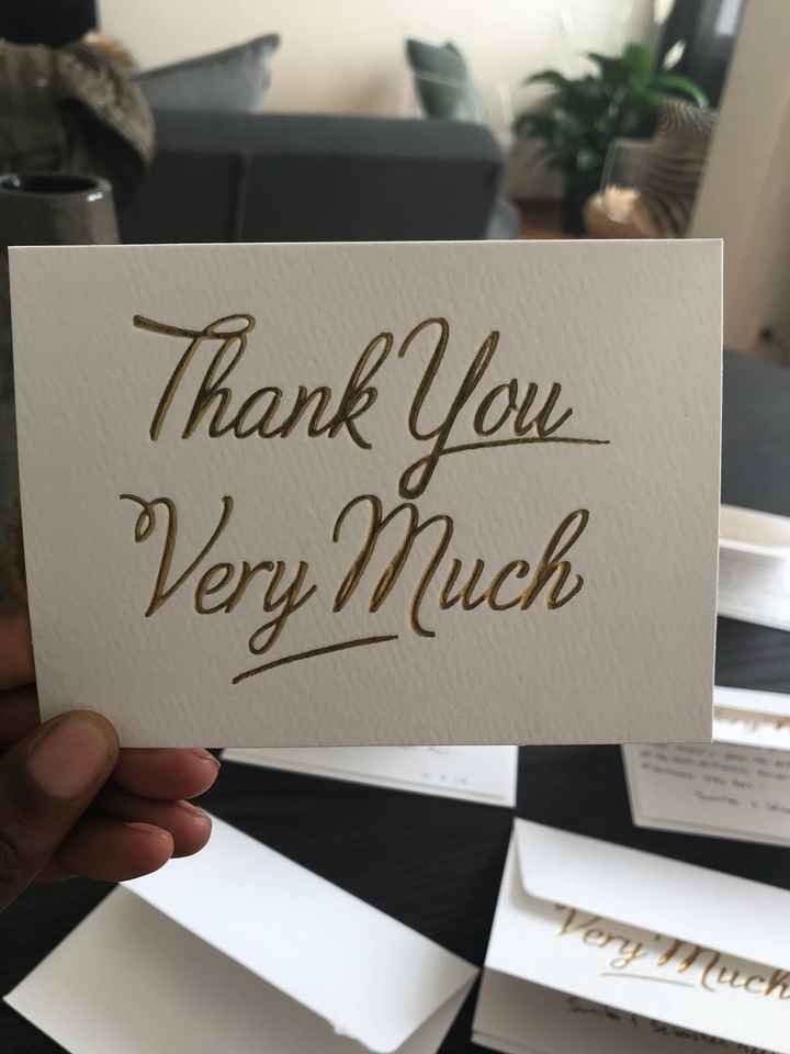 Préparation carte de remerciements - 1