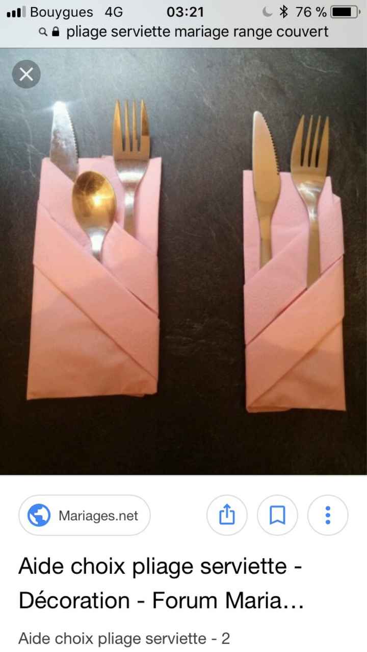 Présentation des serviettes - 1