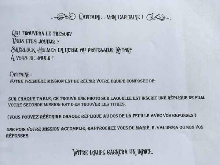 Chasse au trésor ( jarretière) - 1