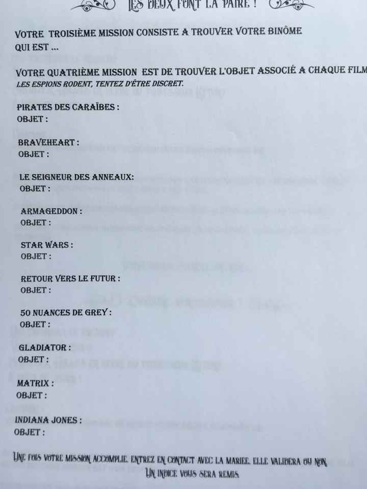Chasse au trésor ( jarretière) - 2