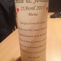 Menu photophore adulte