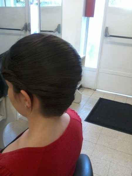 essais chignon banane