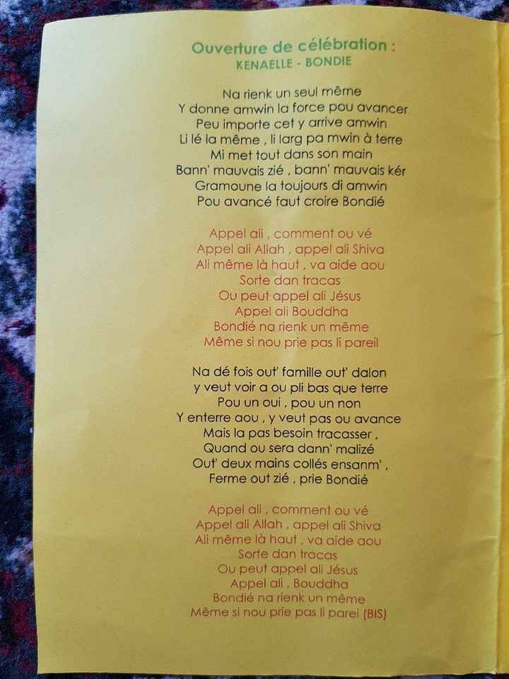 Livret de messe - 2