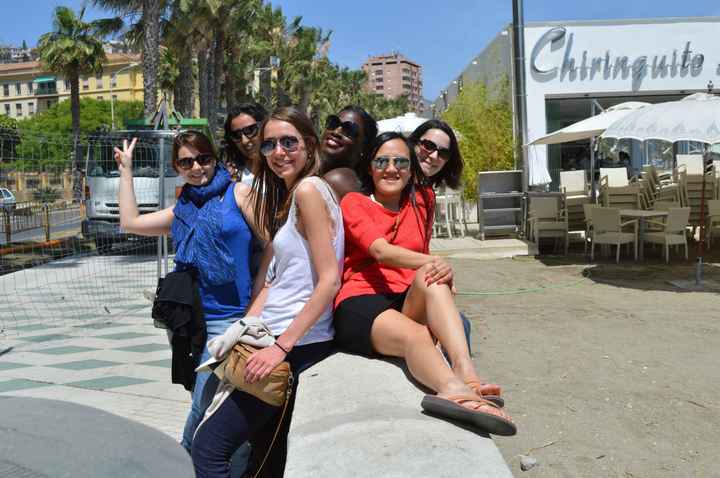 Plage de Malagueta avec les filles 