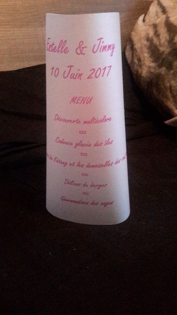 Menu mariage
