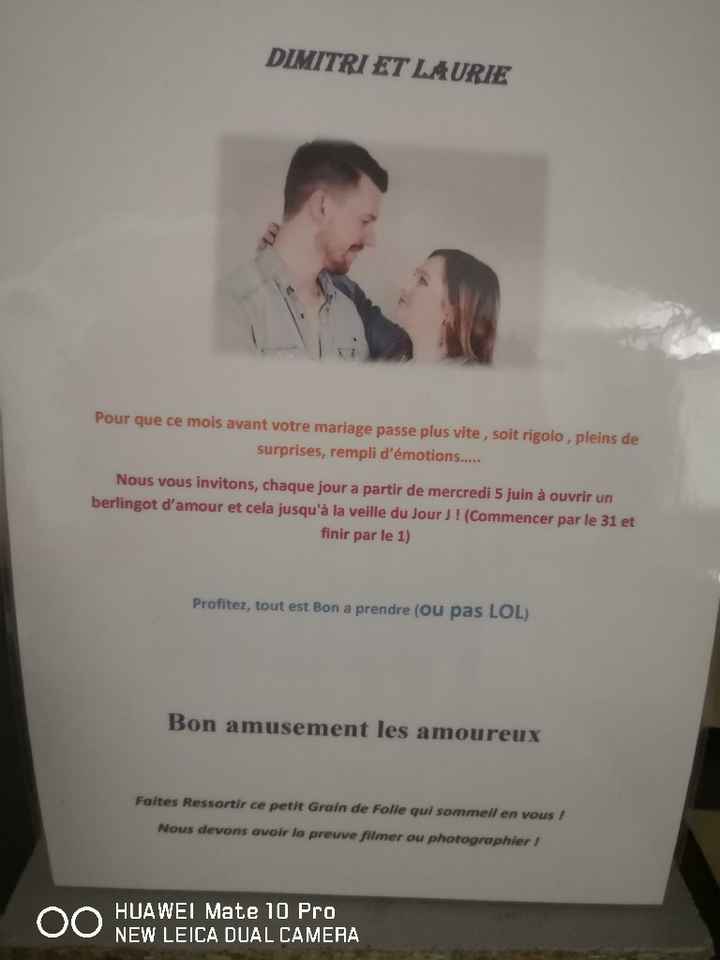 Calendrier avant mariage - 1