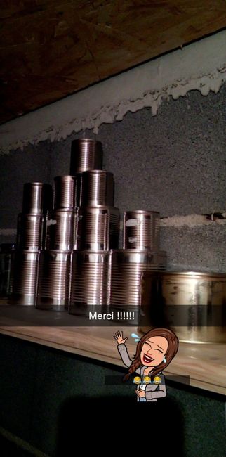 heureusement nous n'avons pas beaucoup de conserve ^^ 