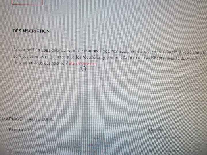 et tu as le paragraphe "désinscription"