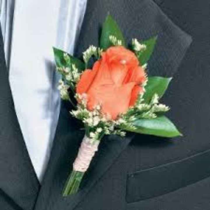 .les boutonnières seront en fleurs fraiches