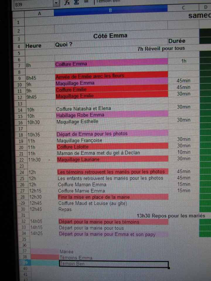 Samedi de mon côté