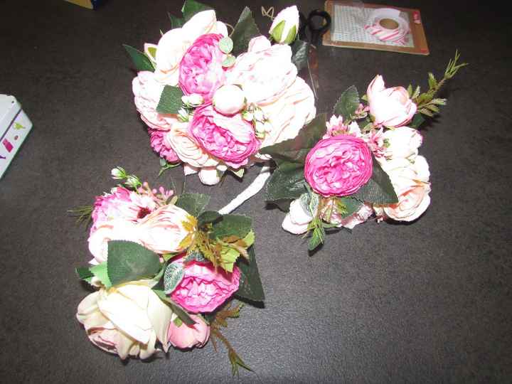 Mes bouquets qui décorent l'arche
