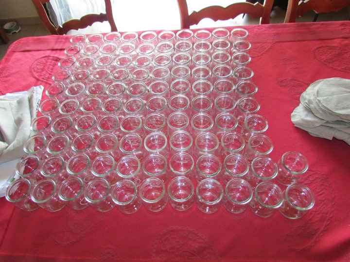 Pot qui contiendra les bonbons pour les adultes présents au repas